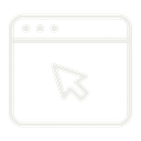 Ícone de janela de navegador com cursor