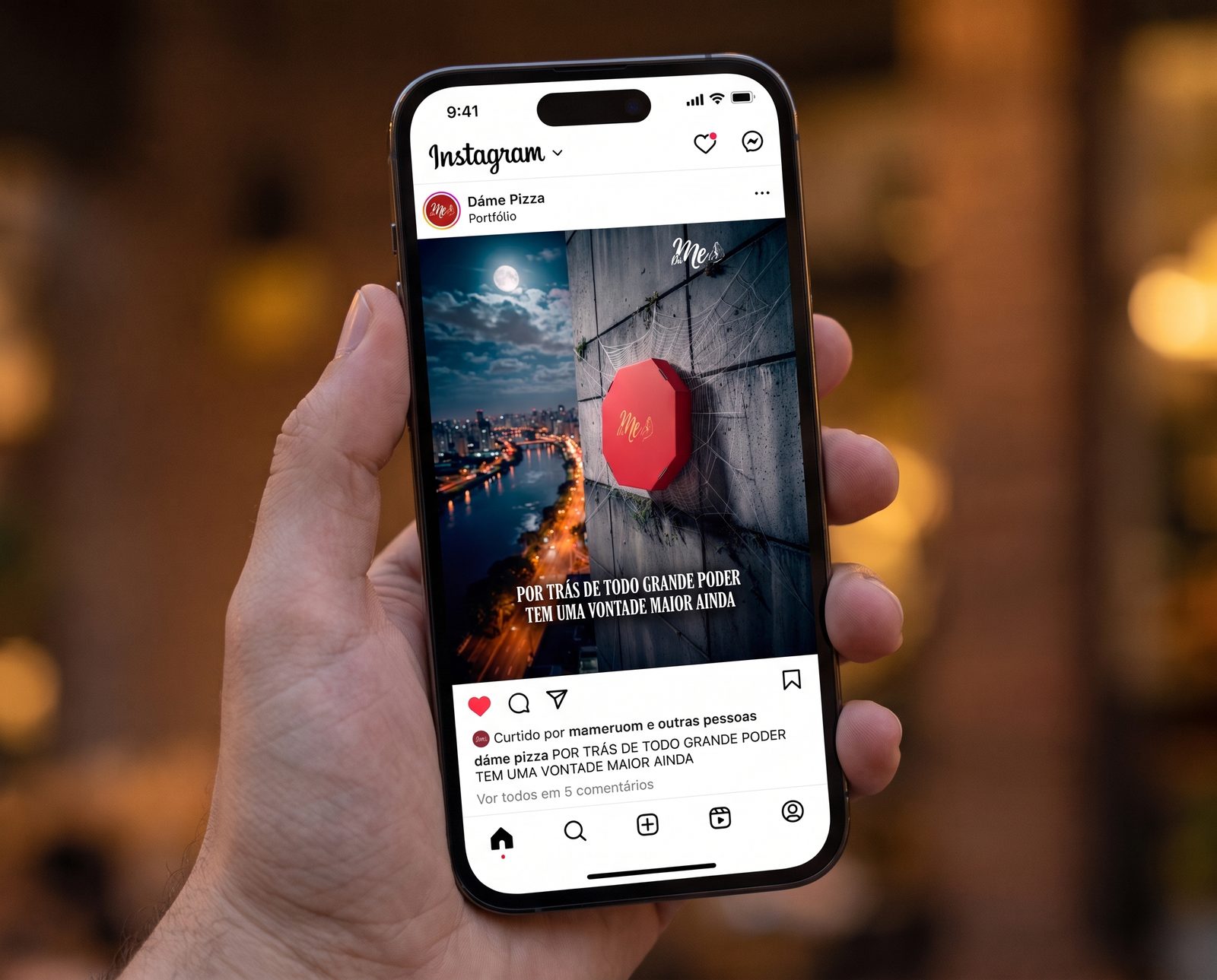 Publicacao de rede social criada para um cliente