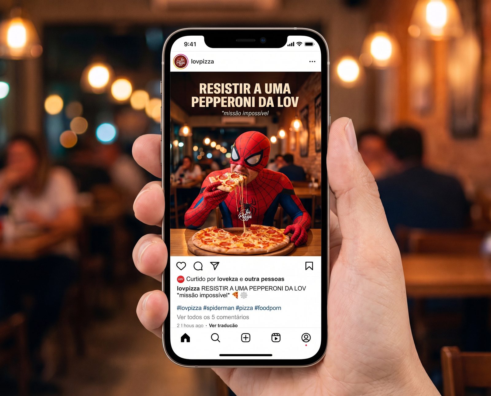 Publicacao de rede social criada para um cliente
